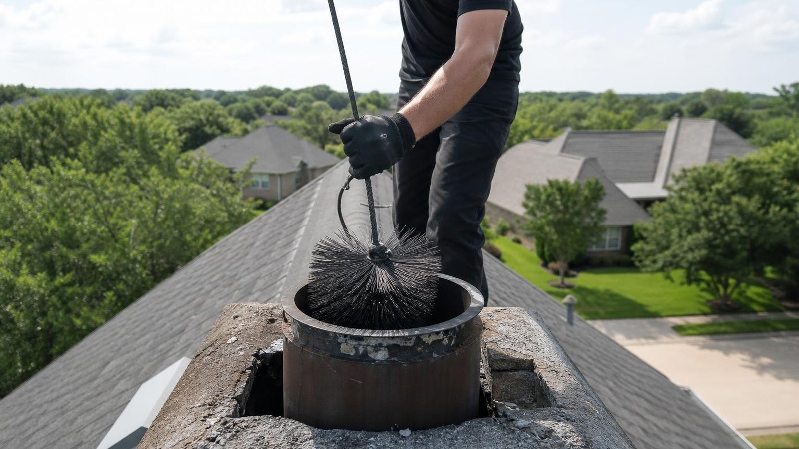 Practical chimney sweep & inspection in Houston